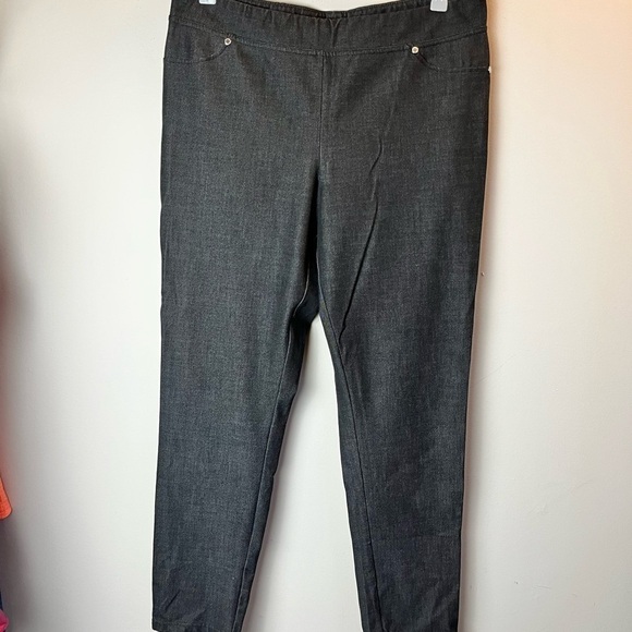 Womens Large Karl Lagerfeld dark grey pull on dress pants - Picture 5 of 10